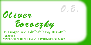 oliver boroczky business card